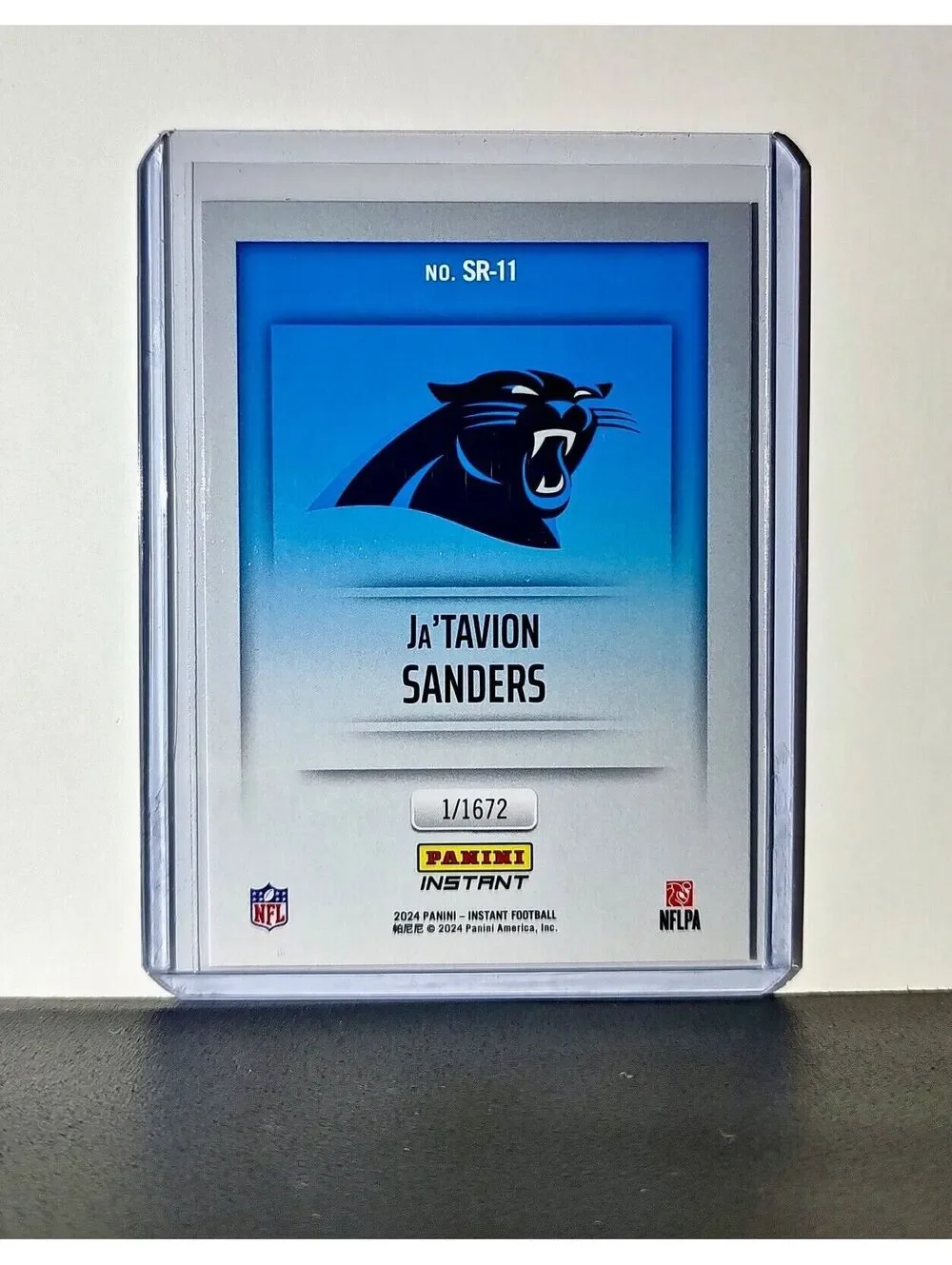 Ja’Tavion Sanders 2024 Panini NFL Studio Rookies #11 Card Panthers 1/1672